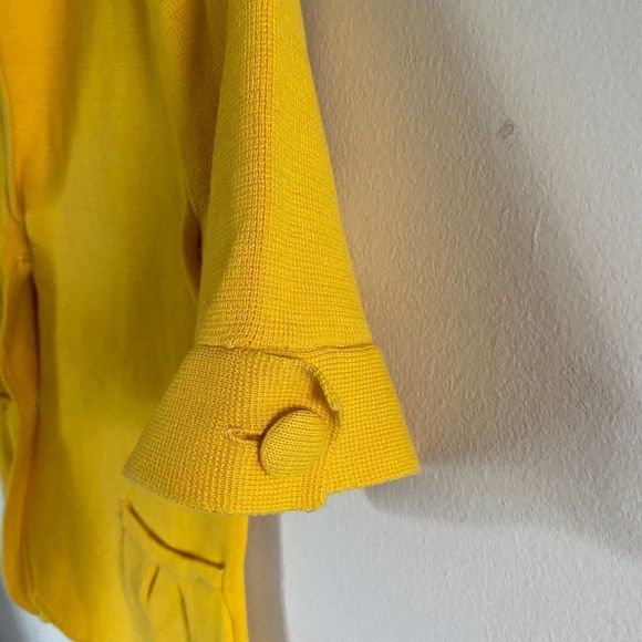 J. Crew Women's Yellow Short Sleeve Crop Jacket Top, Small (g49) - Picture 6 of 11